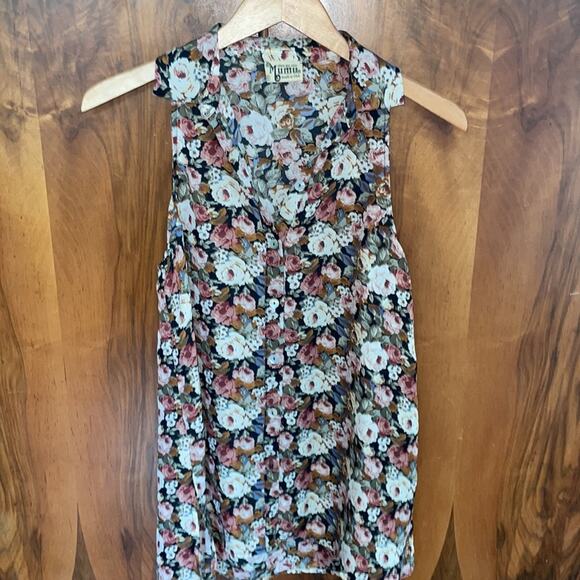 SHOW ME YOUR MUMU Caz Floral Top Small S Button Down Sleeveless - Picture 5 of 5
